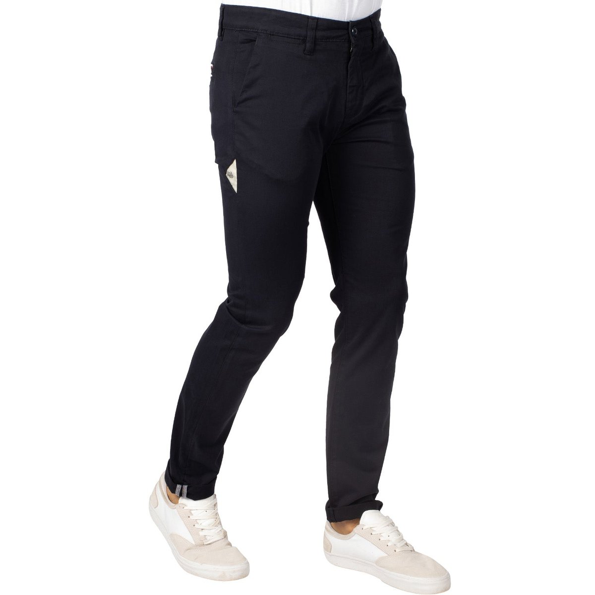 Pantalon chino basic DROIT navy, SHILTON