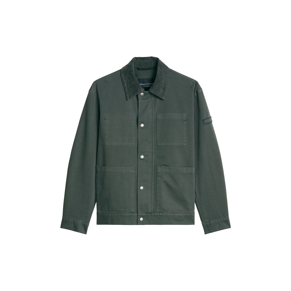 Veste regular avec col en velours côtelé gris foncé, MARC O'POLO