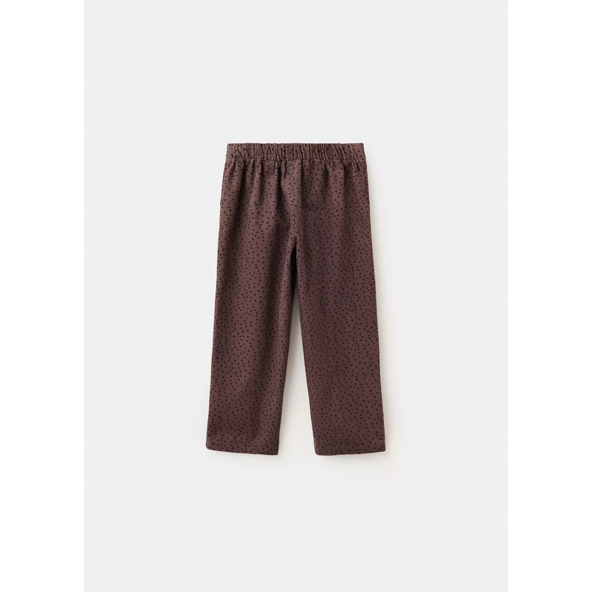 Pantalon velours côtelé à pois marron, MANGO BABY