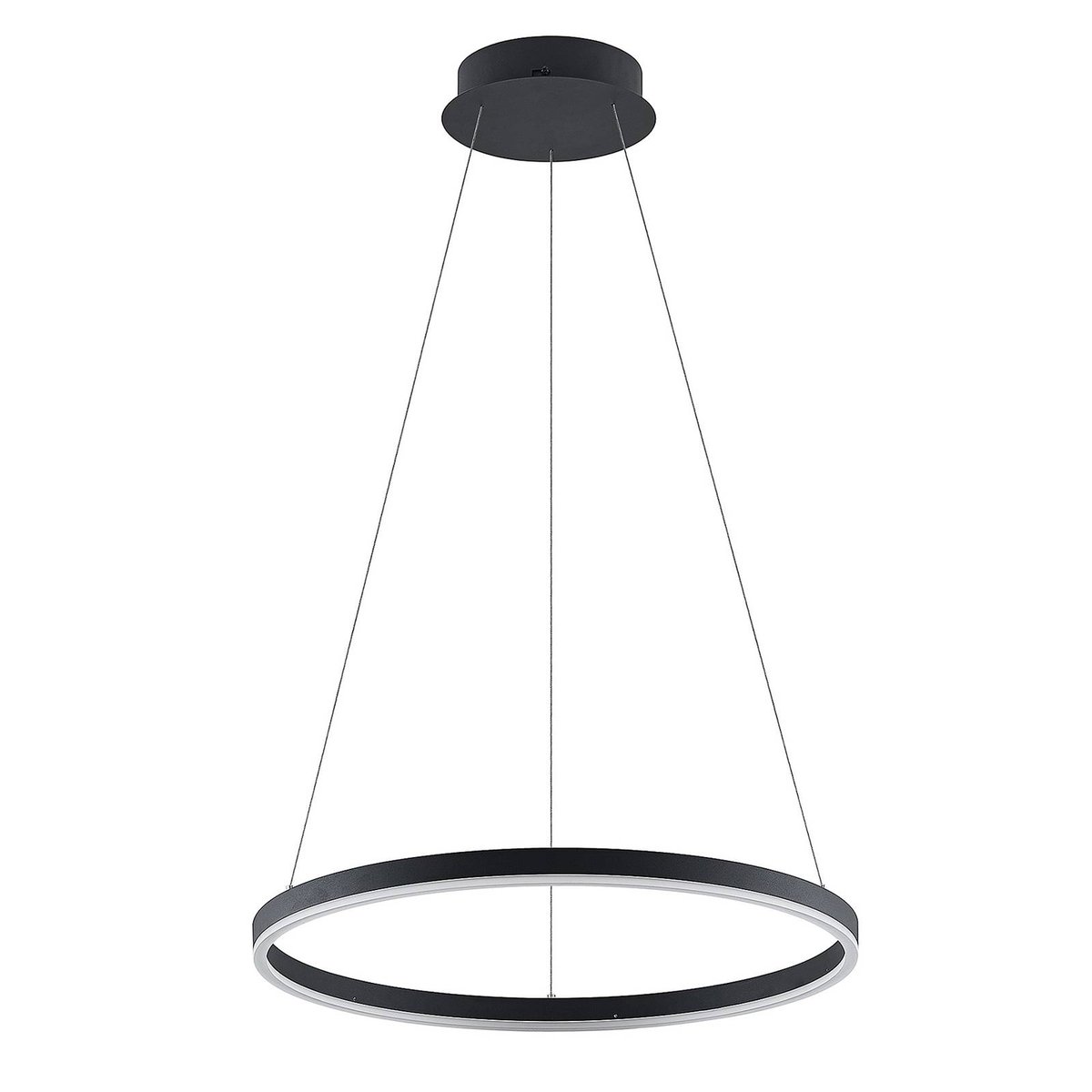 Suspension en métal moderneLED, Albiona noir, blanc, ARCCHIO