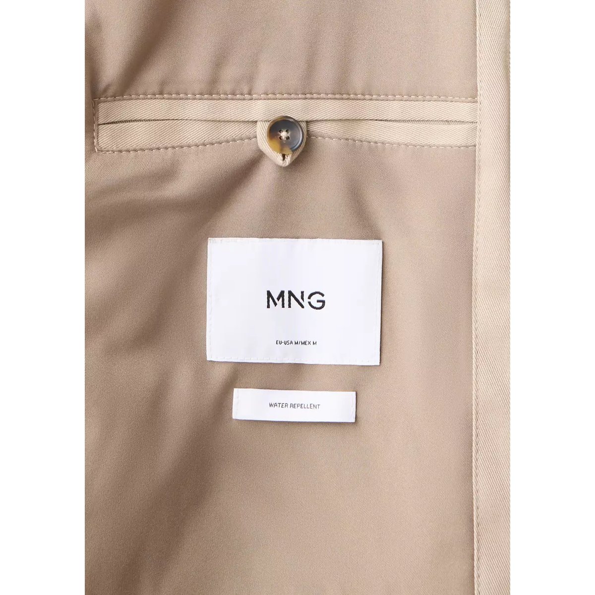 Veste imperméable à poches beige, MANGO MAN