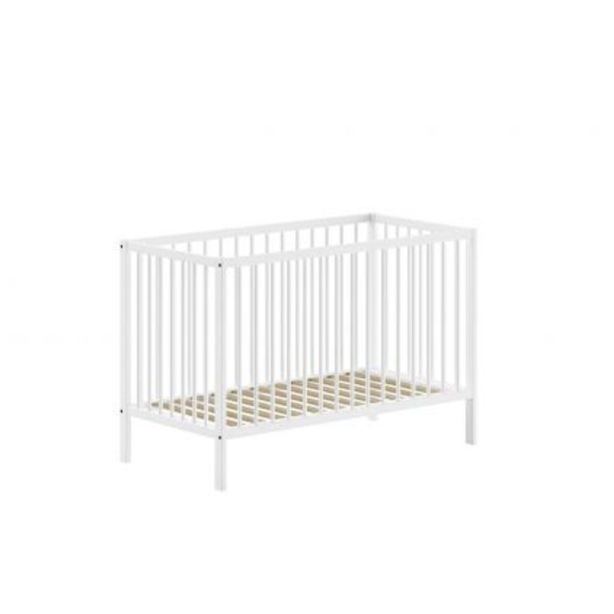 Lit Bébé Dino 60x120 Cm Blanc couleur unique, VIPACK