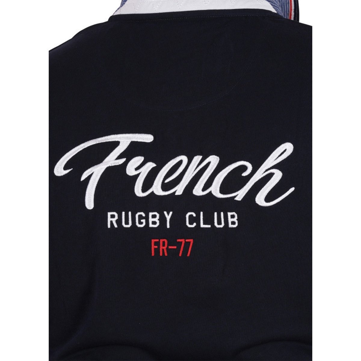 Polo en coton biologique marine uni pourvu de manches courtes bleu foncé, RUCKFIELD