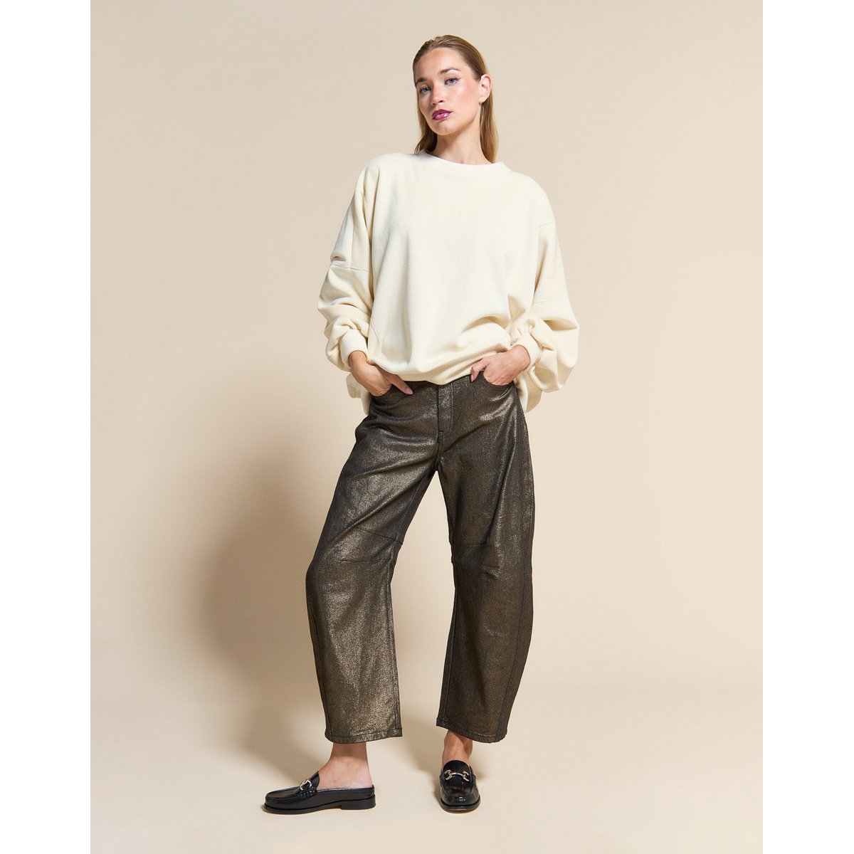 PANTALON BALOON NOLITA noir, PULLIN