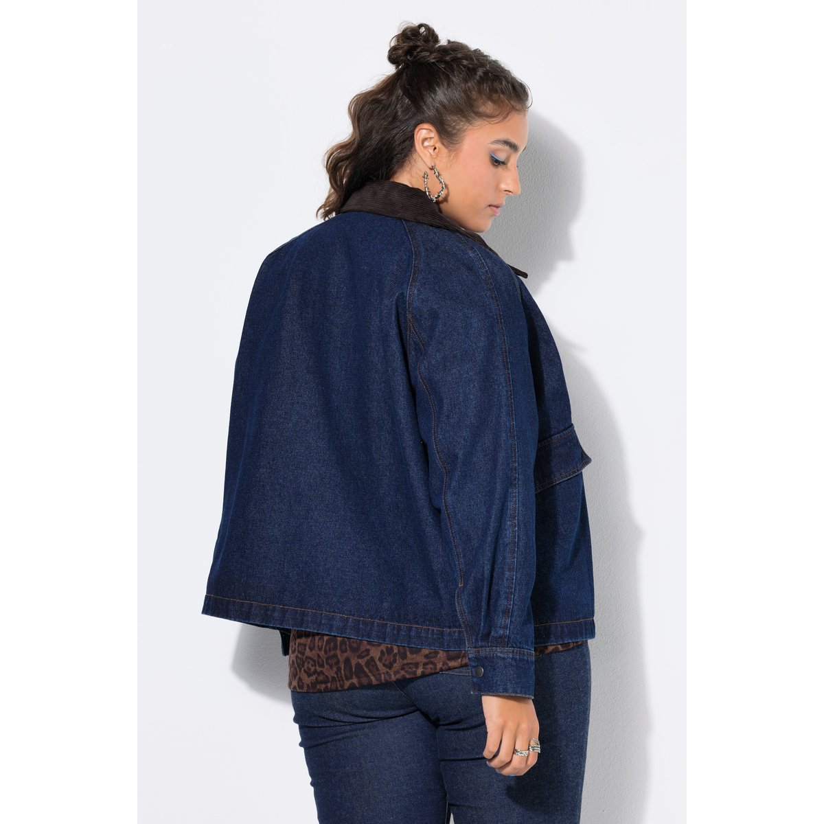 Veste en jean, coupe oversize lavage rincé, STUDIO UNTOLD