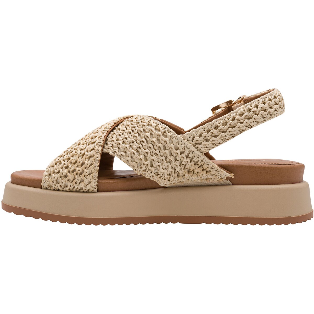 Sandales plates, semelle épaisse beige, TAMARIS