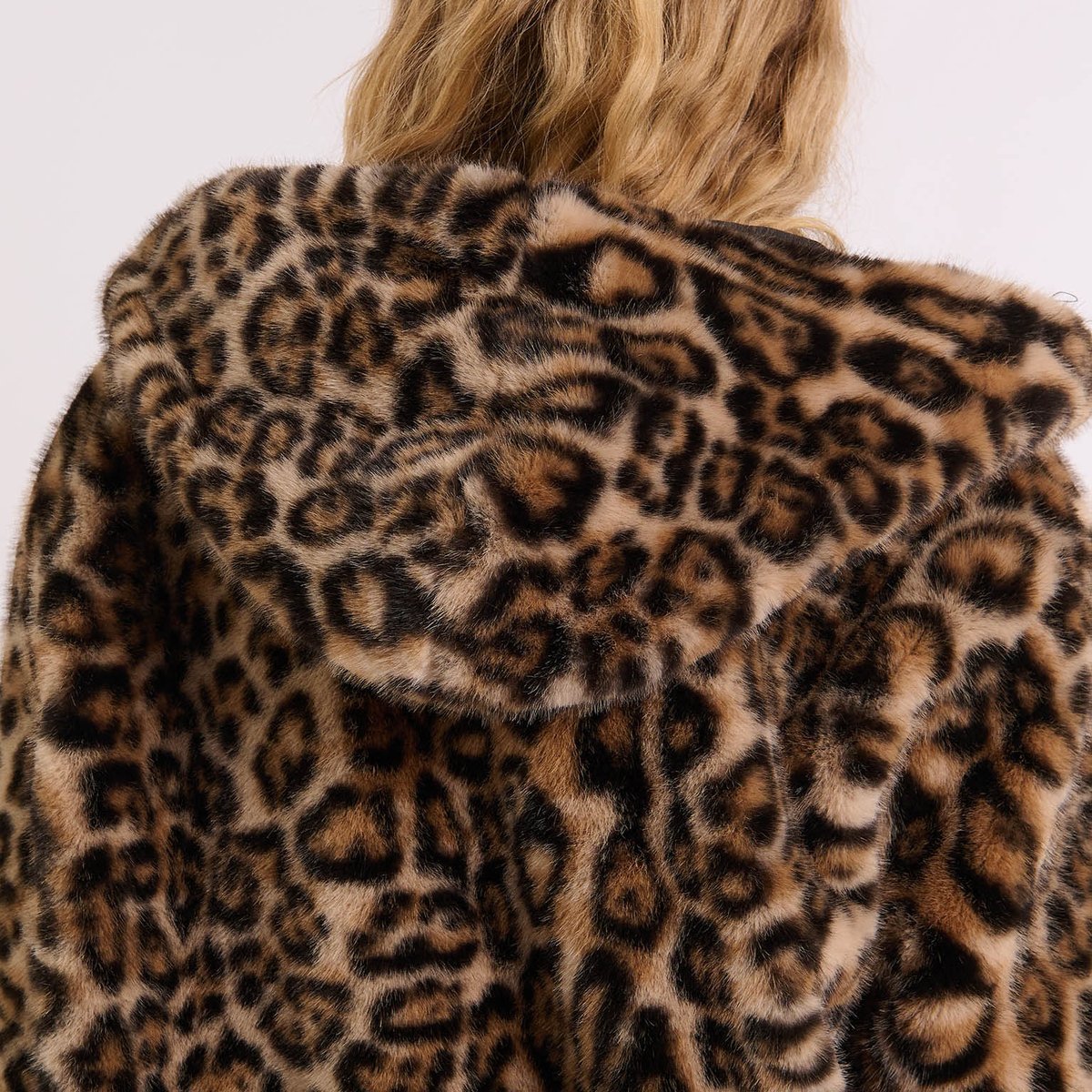 Veste à capuche motif léopard PAYTON marron, WILD