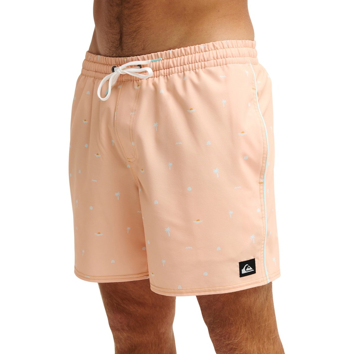Short de bain STRETCH PRINTED VOLLEY 16 bleu strerling blue beach daze, QUIKSILVER