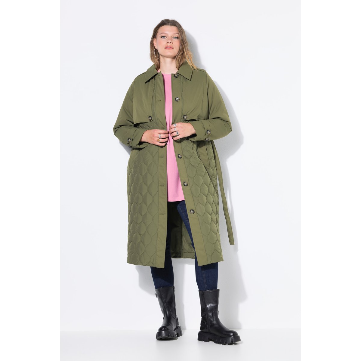 Trench-coat évasé palmiers verts, STUDIO UNTOLD