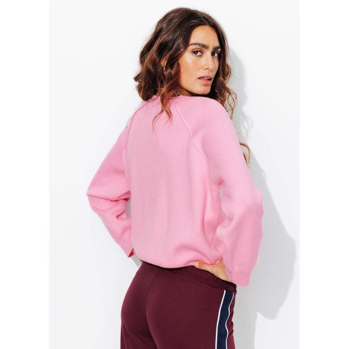 Pull uni col rond rose, PROMOD