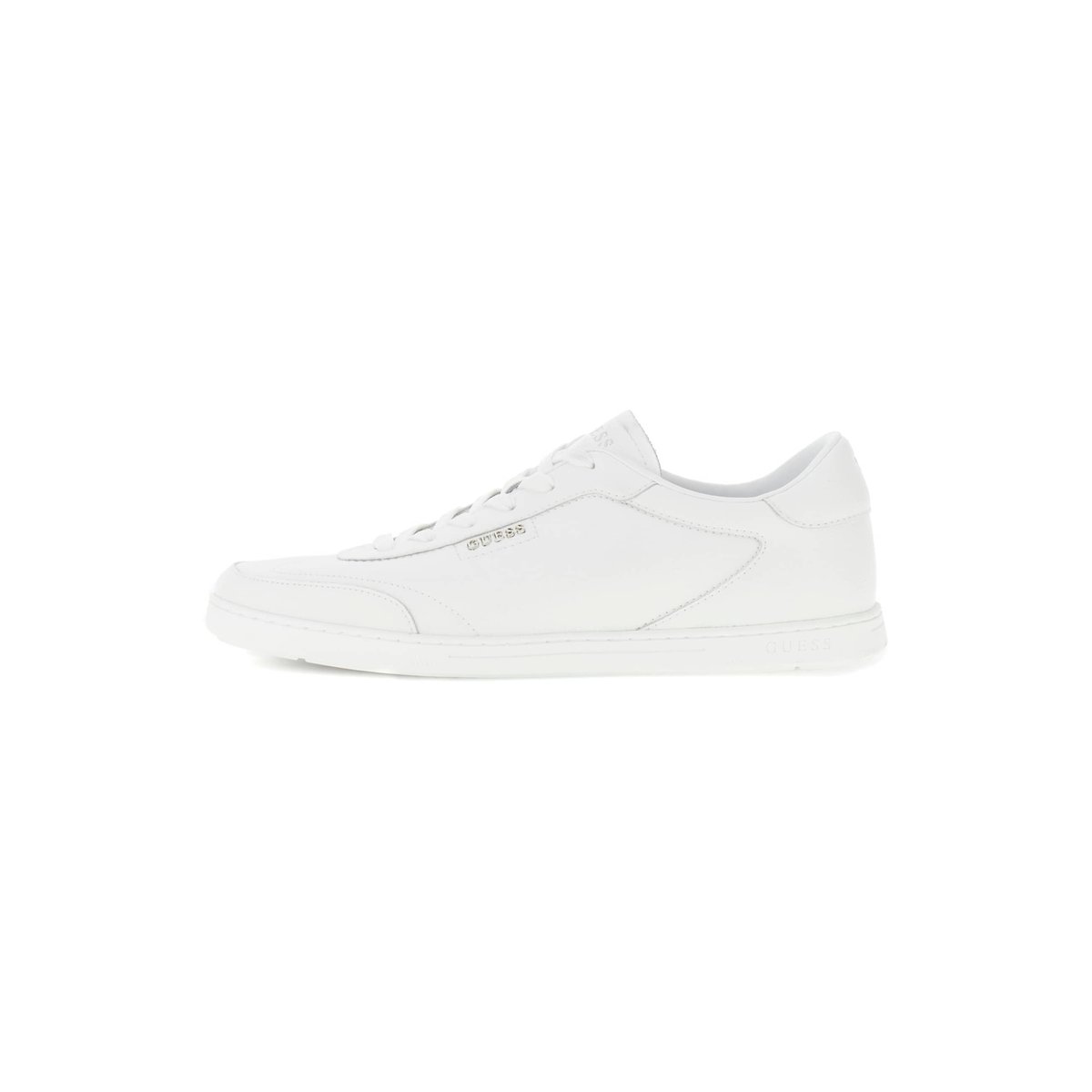 Baskets En Cuir Véritable Nixxter blanc, GUESS