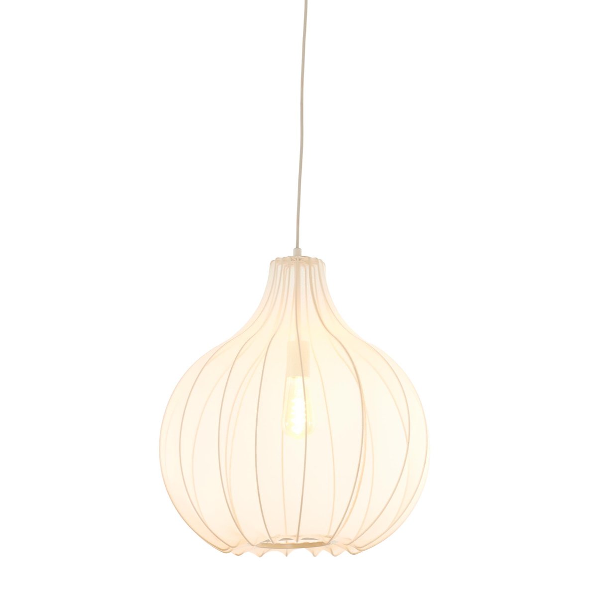 Lampe Suspendue Textiles ELATI sable, LIGHT & LIVING 