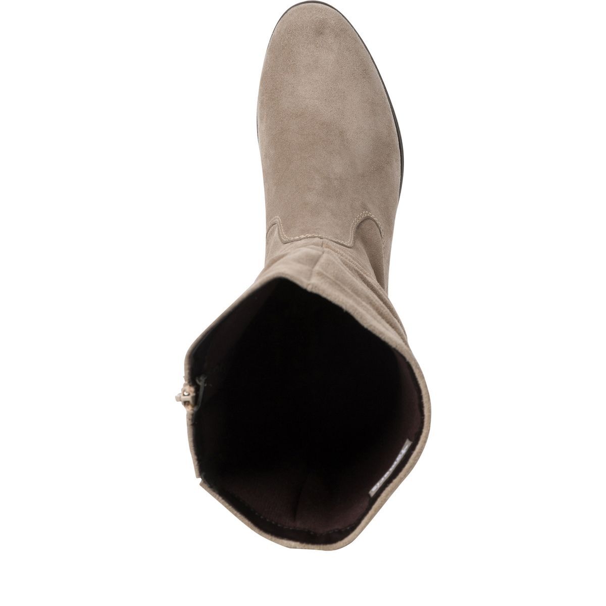 Bottes plates en cuir marron taupe, TAMARIS