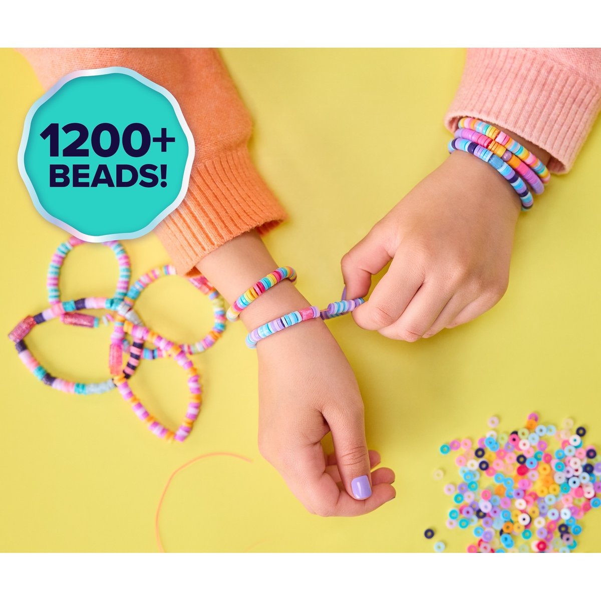 Cool Maker Kit de fabrication de bracelets Stack'd Heishi multicolore, SPIN MASTER