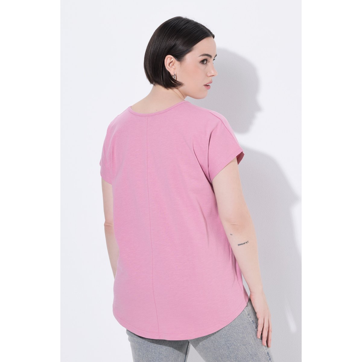 T-shirt oversize à imprimé animal métallisé framboise, ULLA POPKEN
