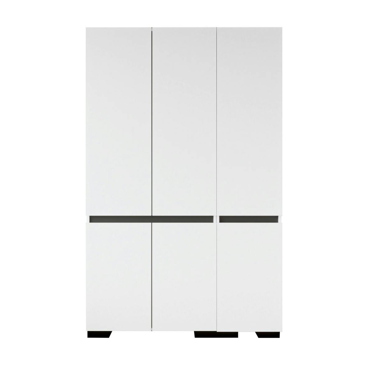 Penderie 2 tringles - 6 niches BYRON blanc, PIER IMPORT