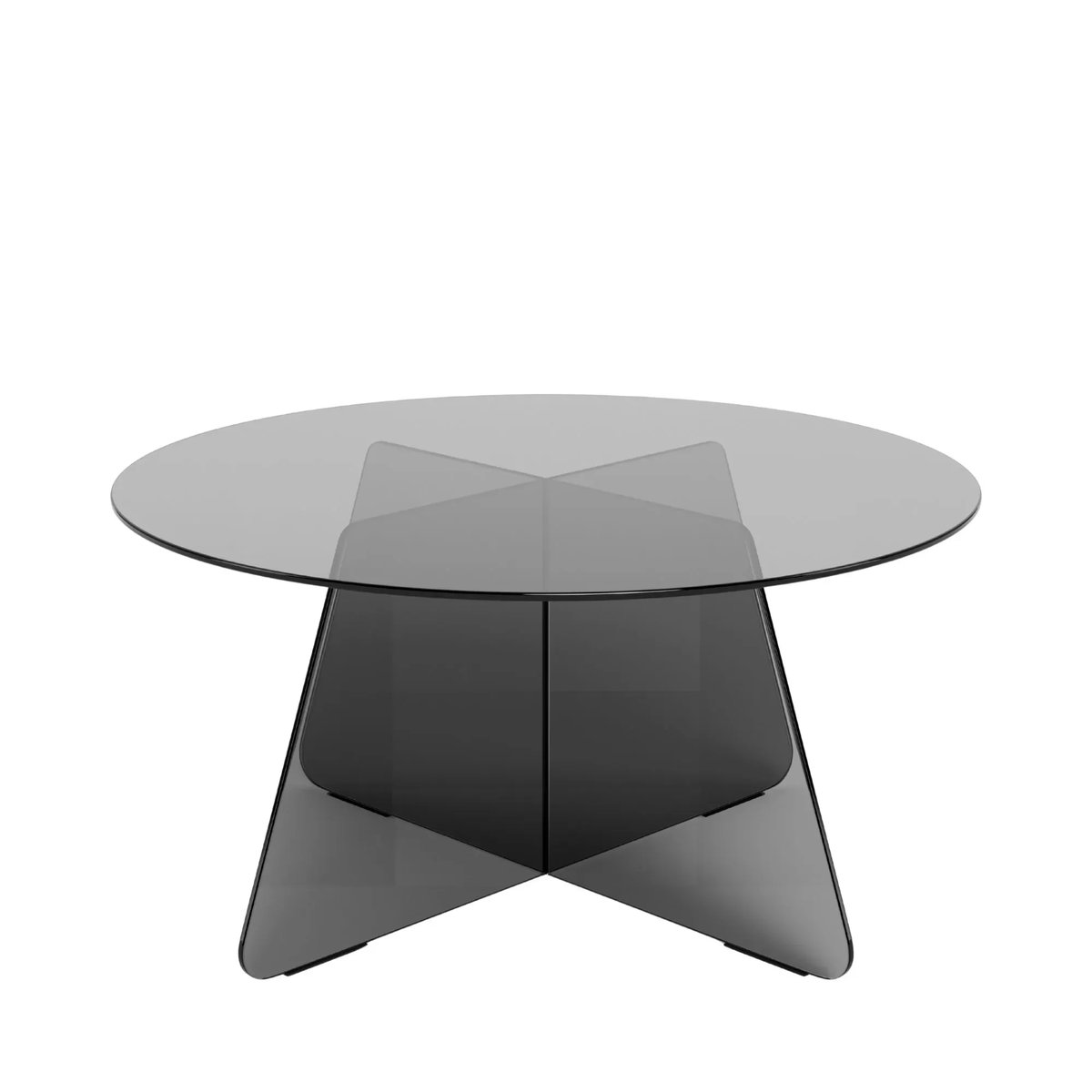 Table basse ronde D80 en verre - LUMA noir, HELLIN, DEPUIS 1862