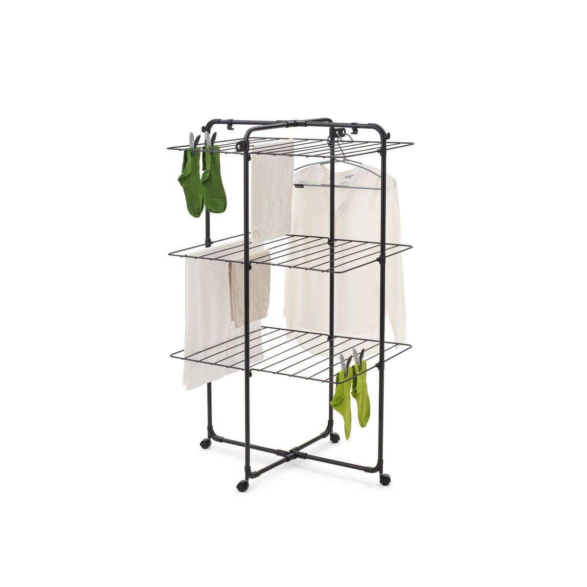 Séchoir à linge HANGON matt black, BRABANTIA