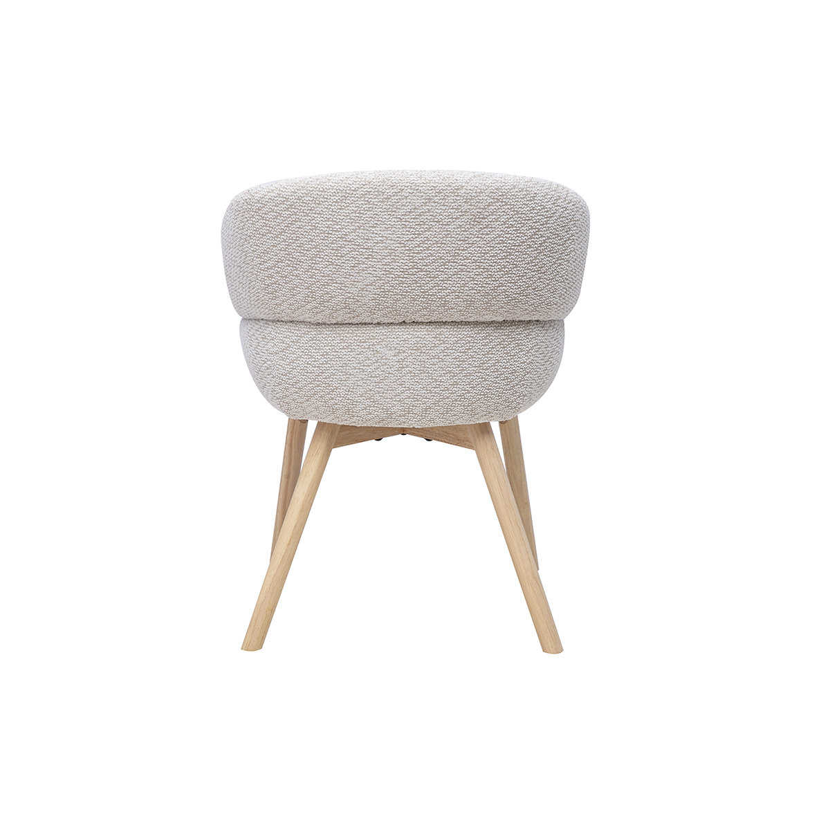 Chaises en tissu velours chenille beige et bois clair (lot de 2) TIGGY beige, MILIBOO