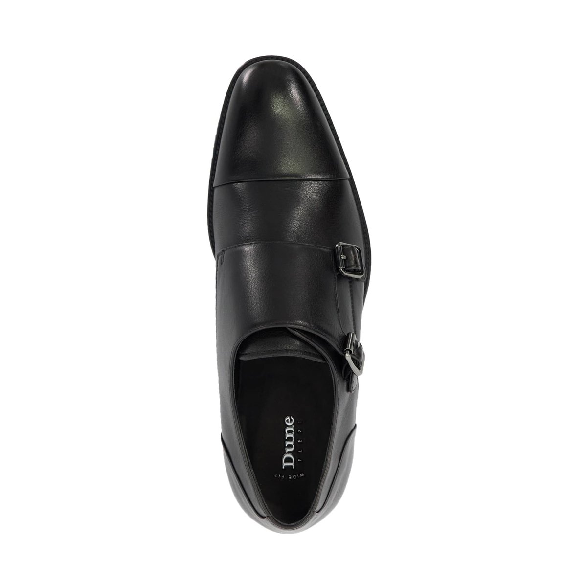 SATCHIN WFWide Fit Double Monk Strap Shoes - black-leather, DUNE LONDON