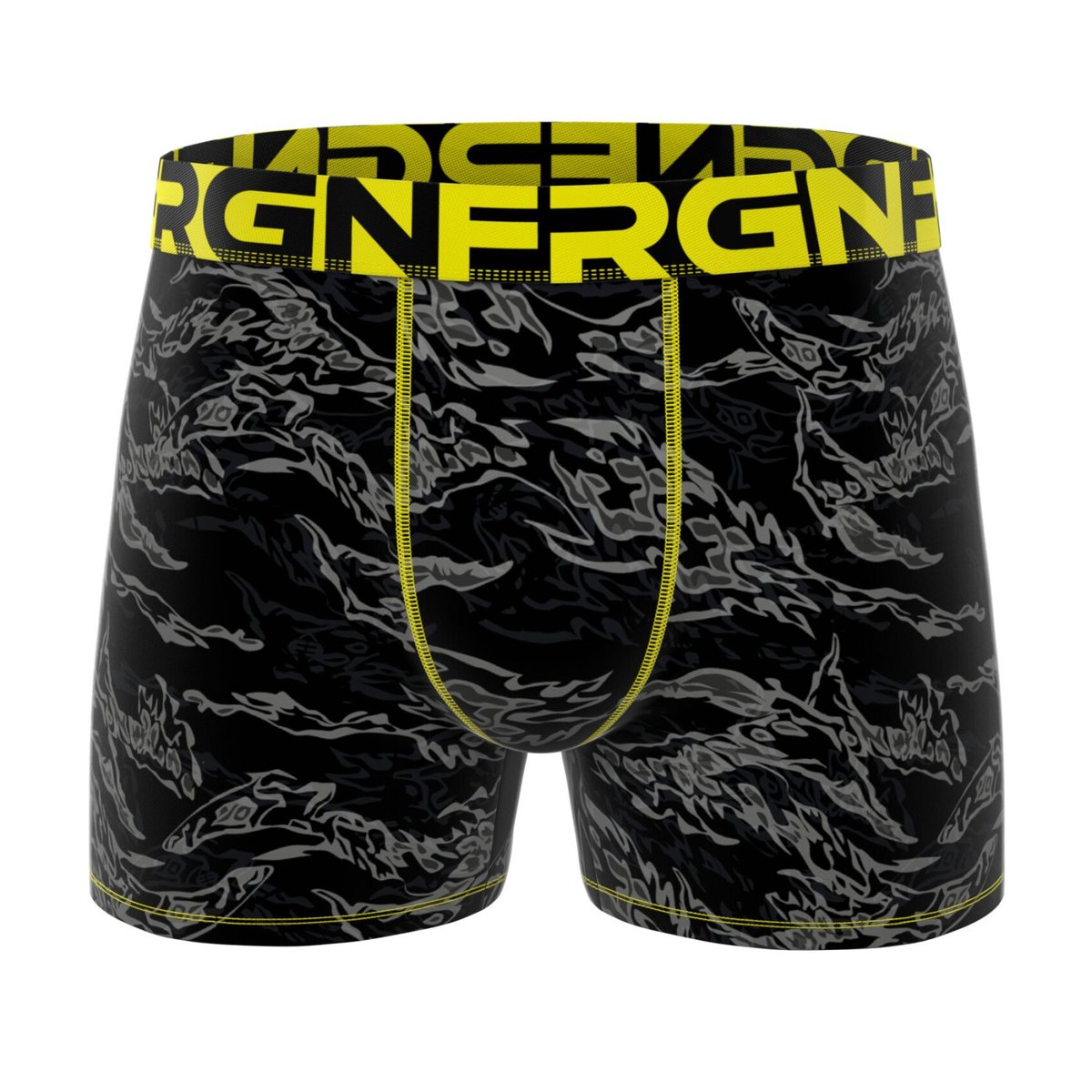 Lot De 4 Boxers Microfibre turquoise/orange/jaune/noir/bleu/vert/gris, FREEGUN