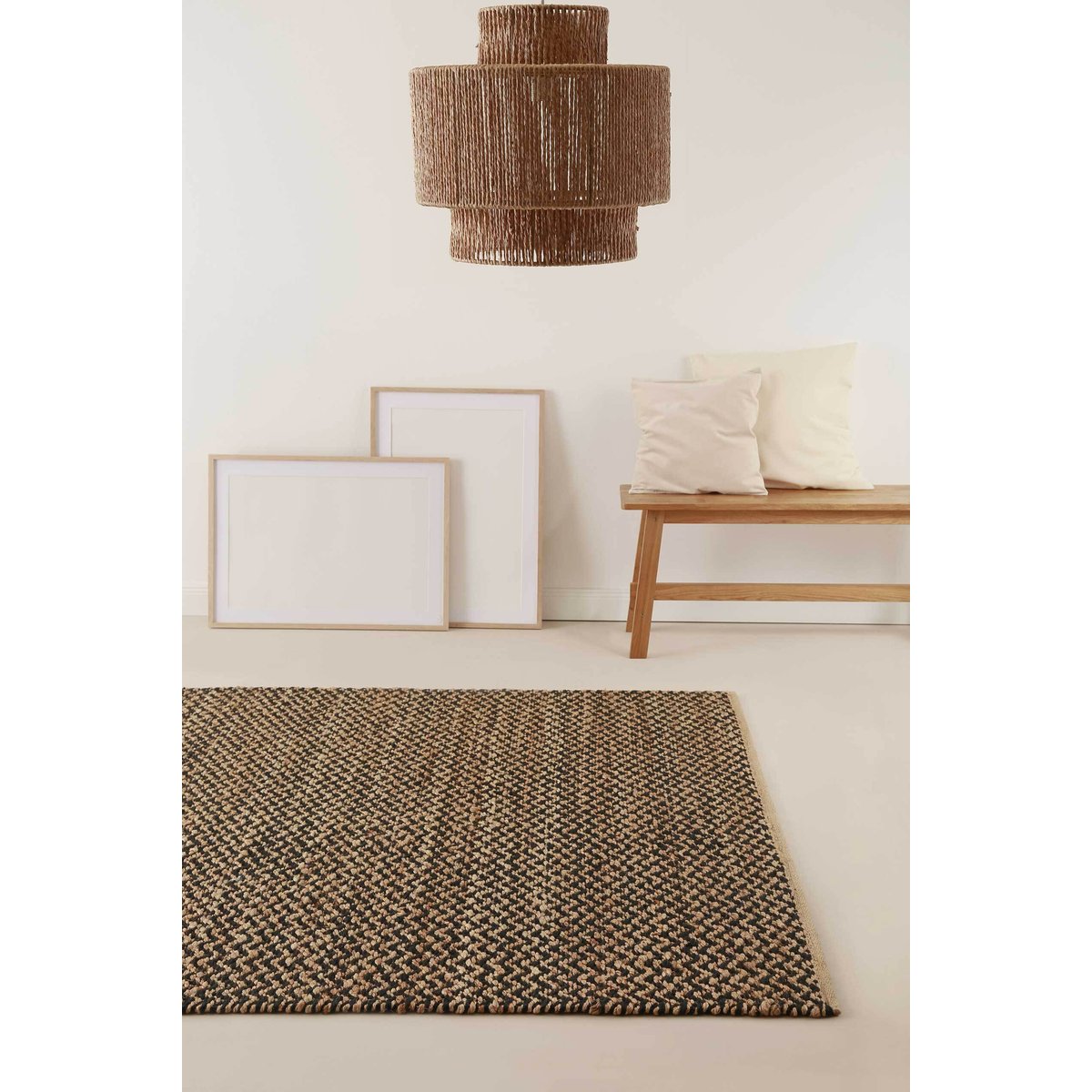 Tapis jute motif zigzag rectangulaire , MONTPELLIER naturel, WECON HOME