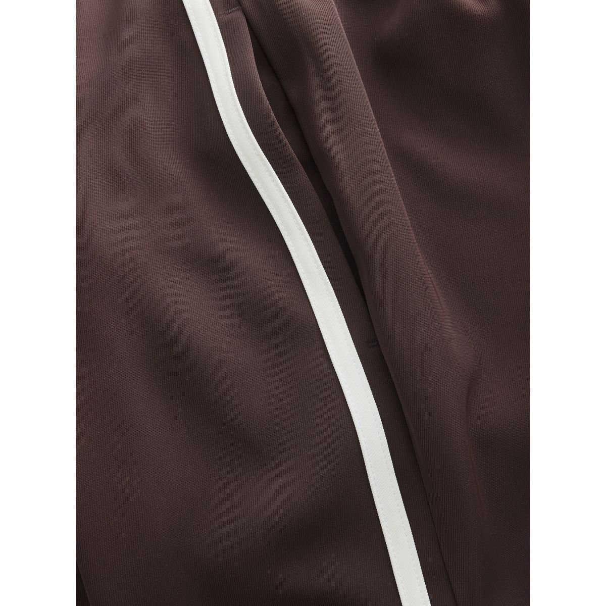 Pantalon large dos élastique à bande latérale marron chocolat, NEXT