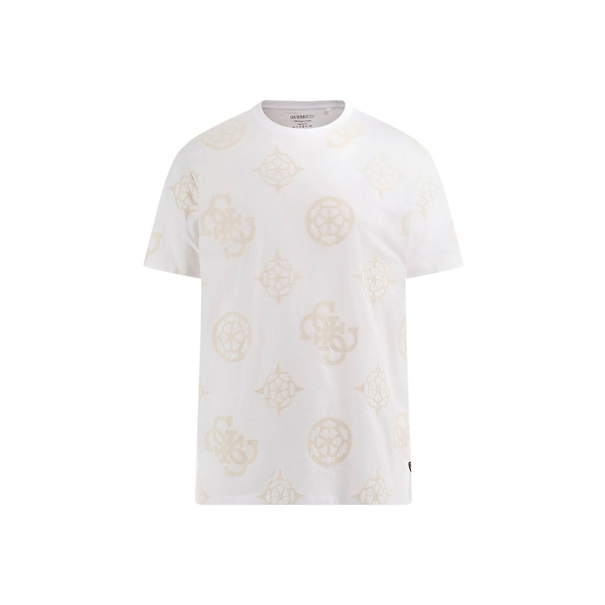 T-Shirt Pivoine All-Over blanc, GUESS