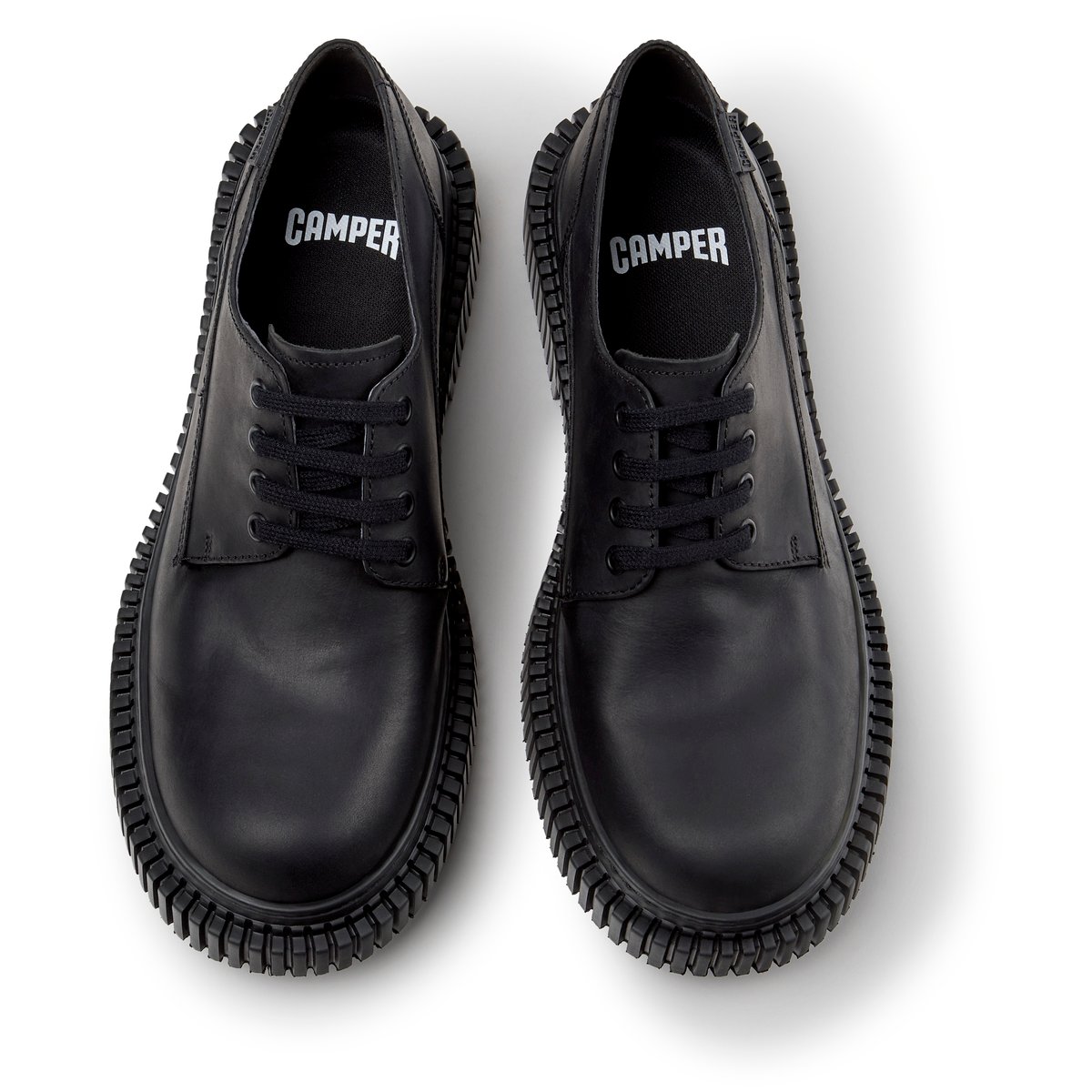 Derbies Pix Berlin Nubuck Leather noir 004, CAMPER