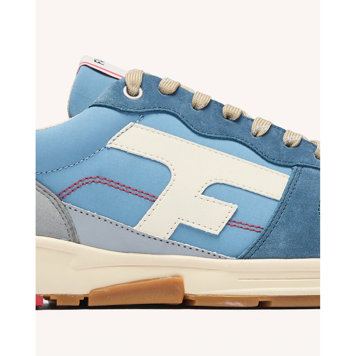 Running tissu suede OLIVE bleu grisé, FAGUO