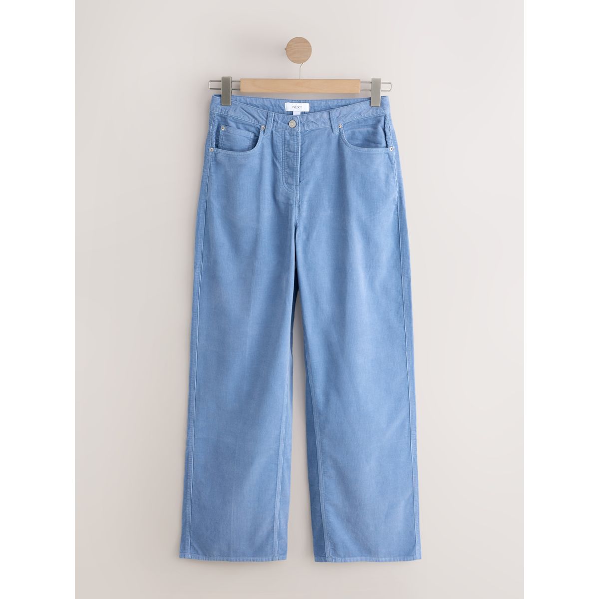 Pantalon large en velours côtelé bleu clair, NEXT