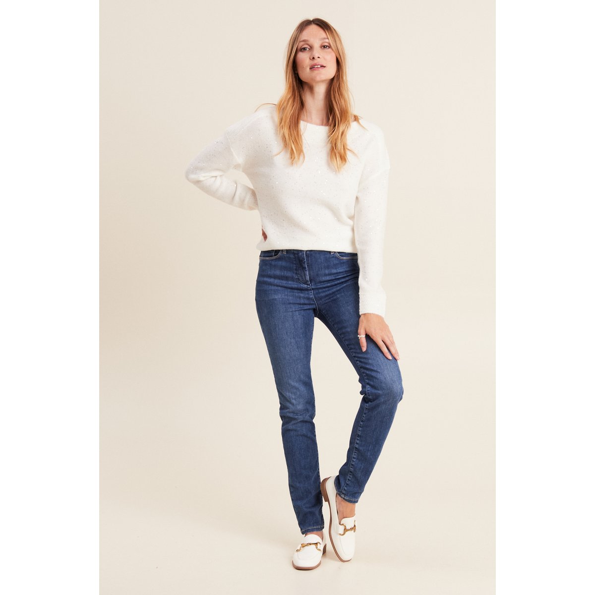 Pull manches longues ecru, BREAL