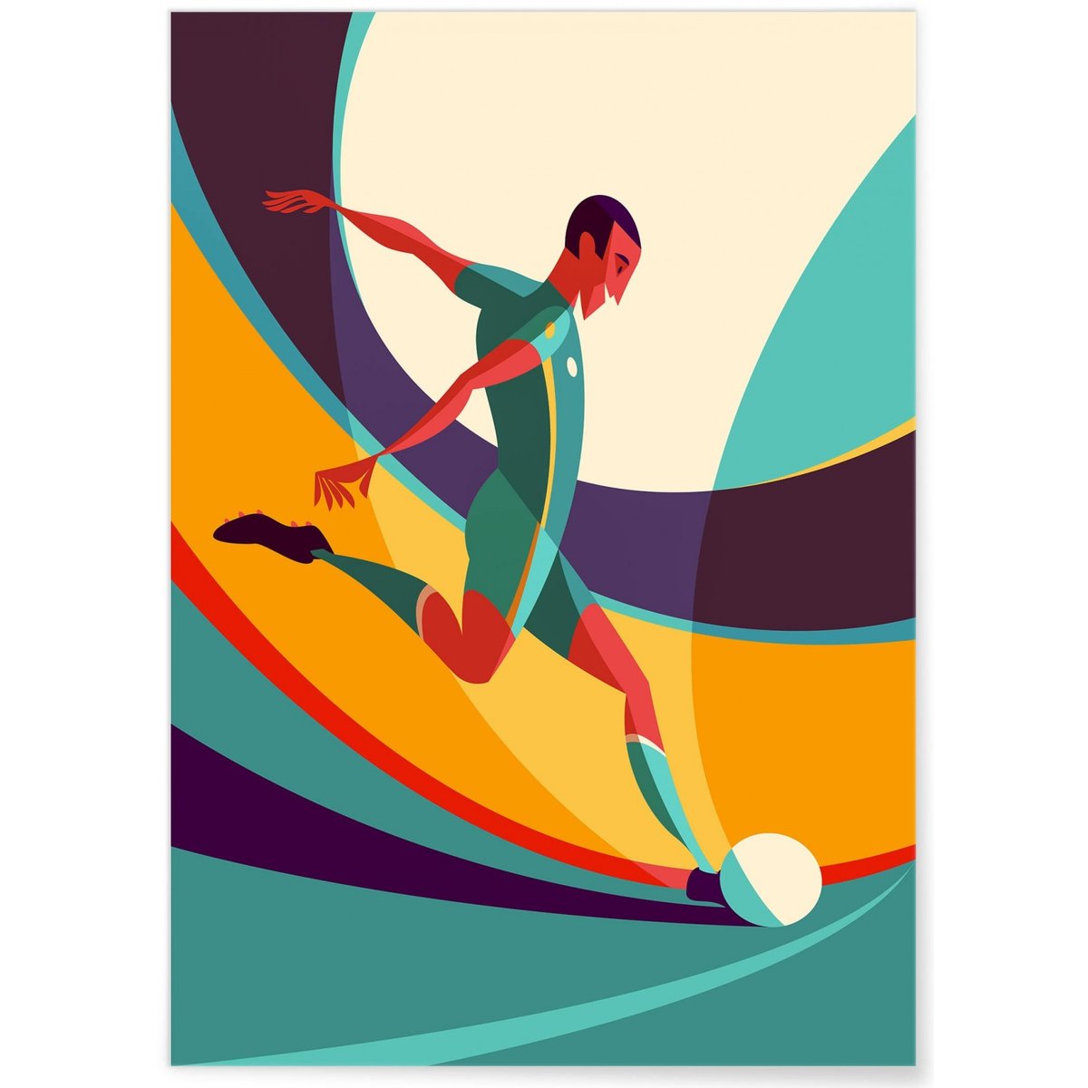Affiche Football blanc, L'AFFICHERIE