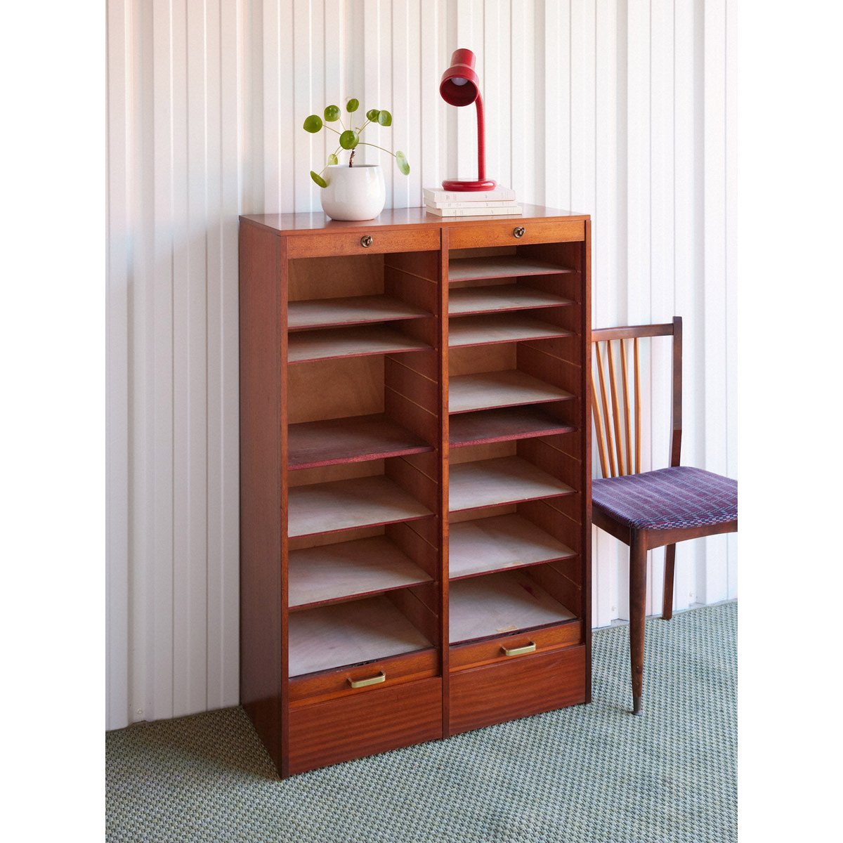 Classeur double en bois Fernand N°457 - Bon état bois foncé, DEBONGOUT