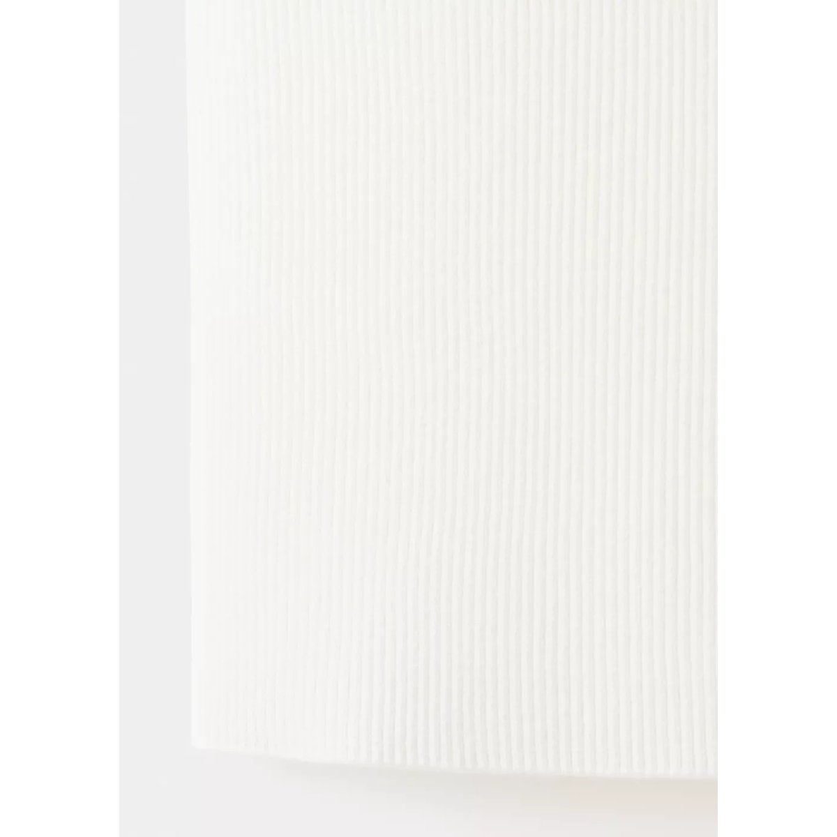 Top côtelé détail dentelle écru, MANGO