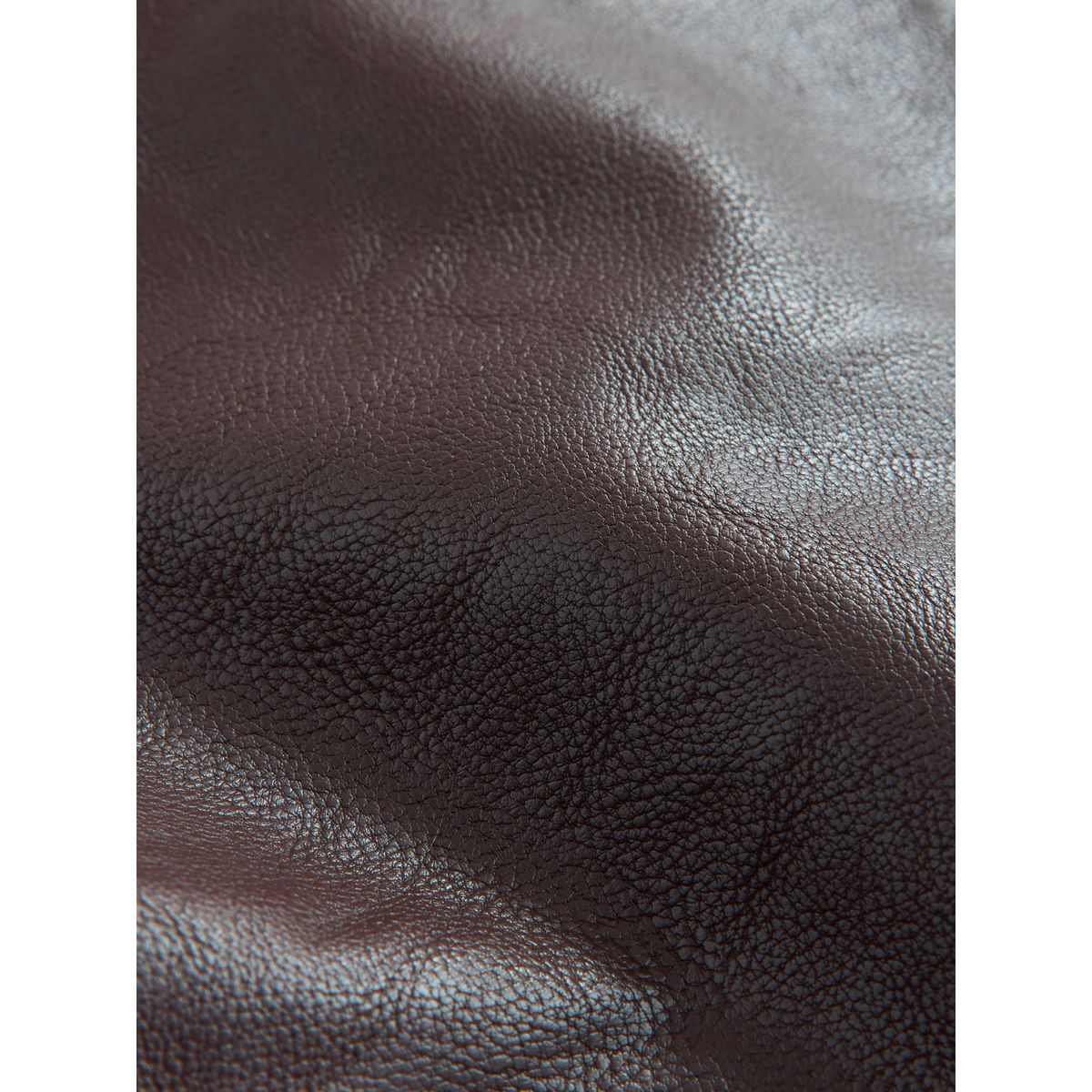 Veste-chemise en similicuir à col cheminée marron, NEXT