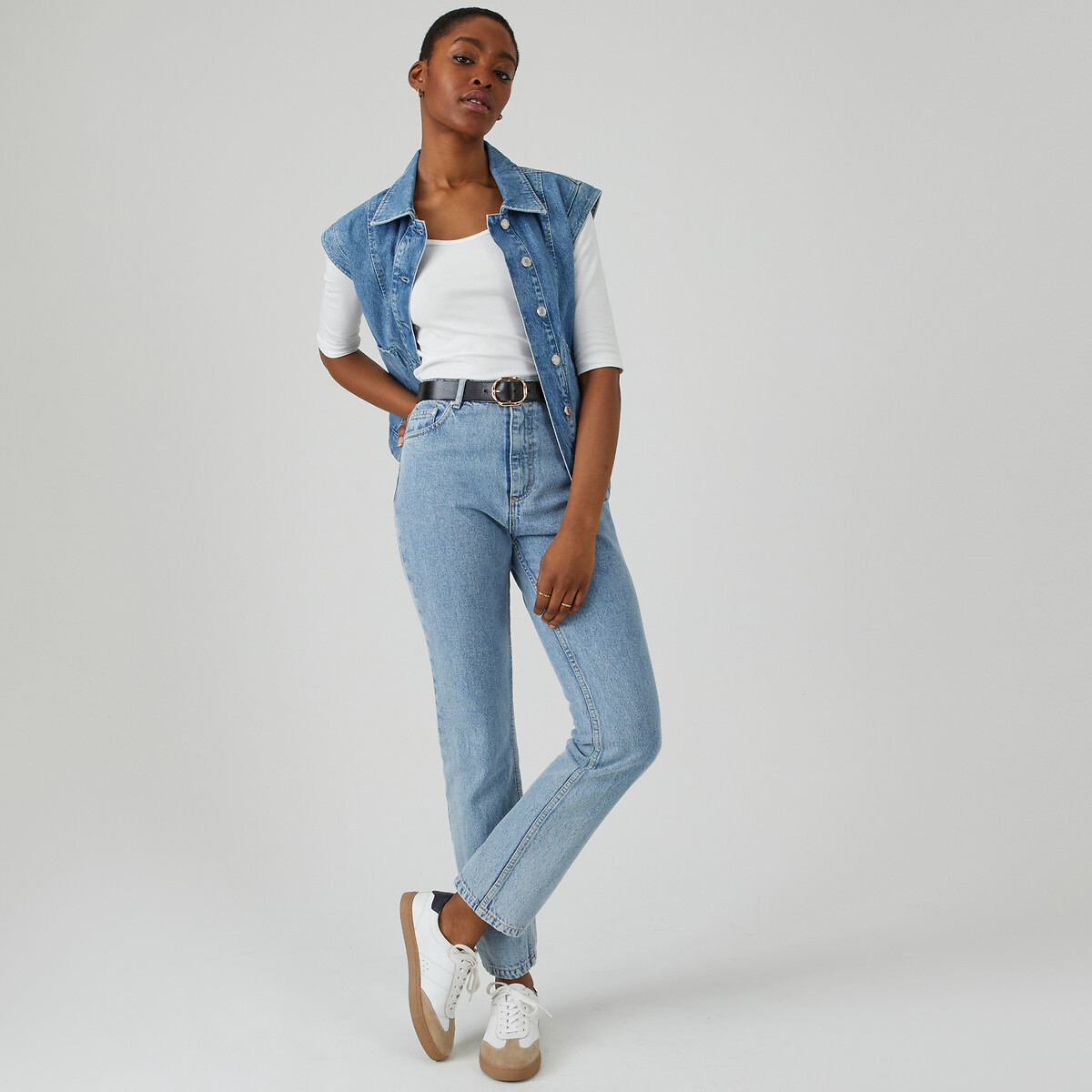 T-shirt met wijde hals ivoor, LA REDOUTE COLLECTIONS