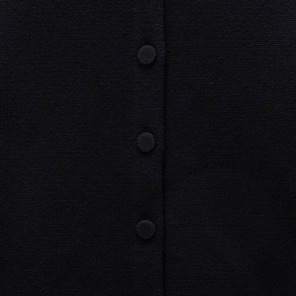 Veste maille unie en laine et coton noir, MONOPRIX