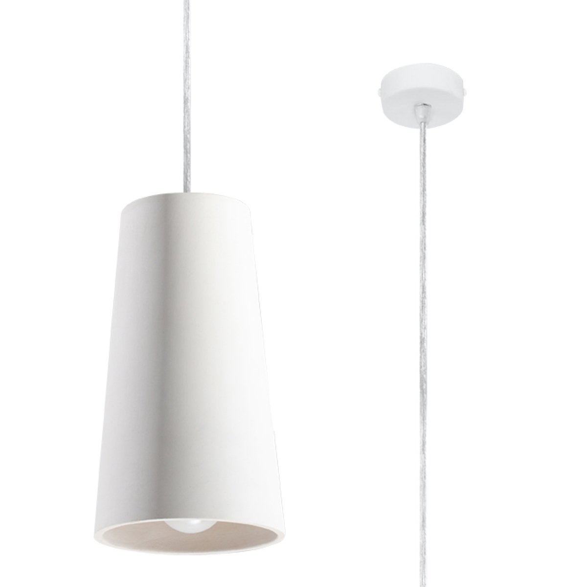 Suspension Céramique Blanc E27 1 Gulcan blanc, EDEN