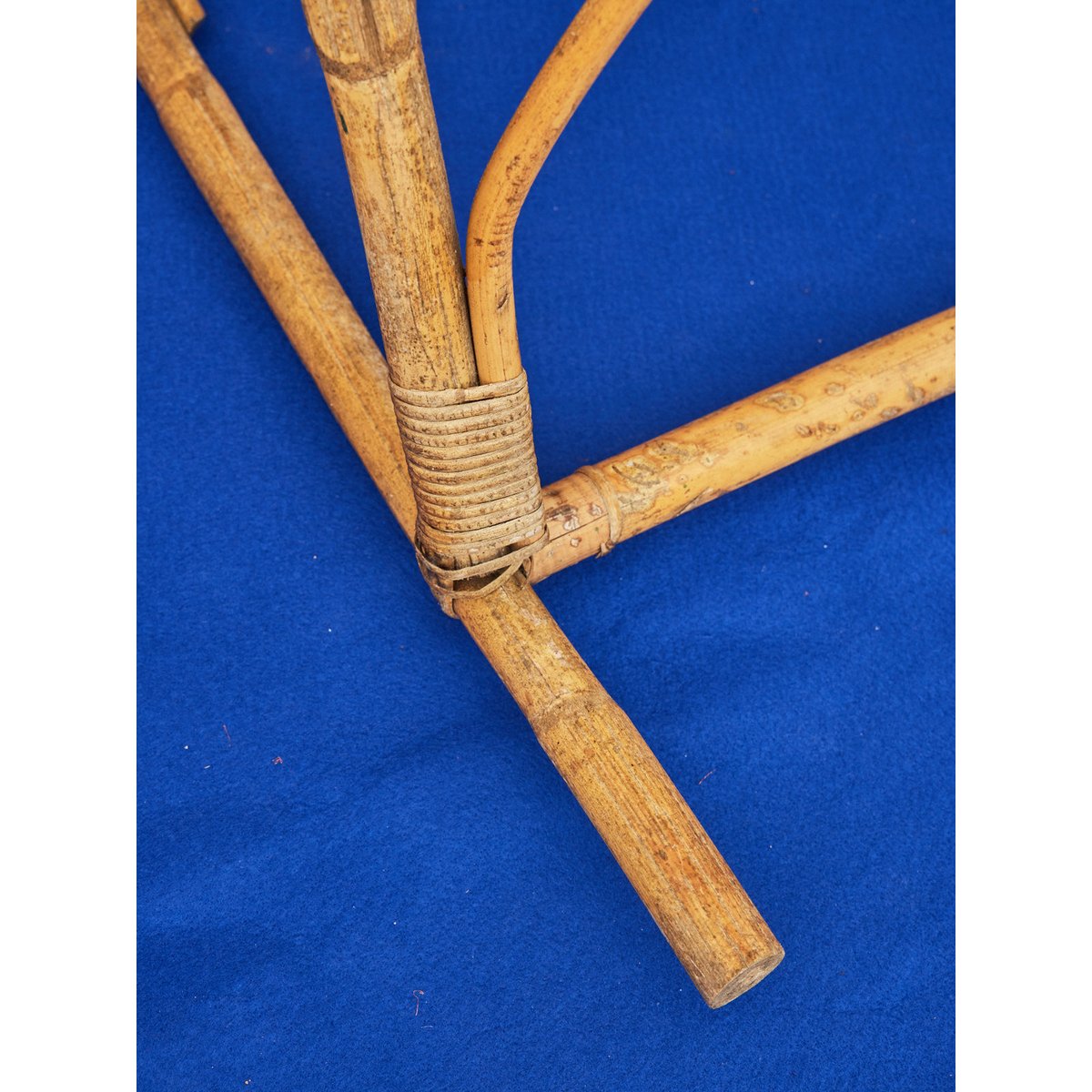Rocking-chair en rotin Alibert N°80 - Bon état bois clair, DEBONGOUT