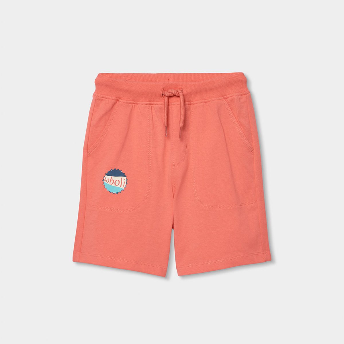 Short garçon coton orange, BOBOLI