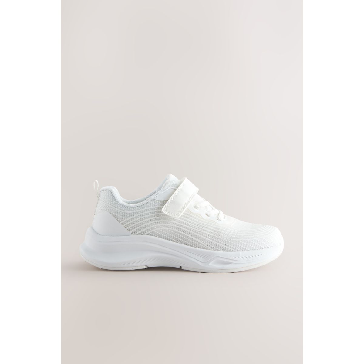 Baskets d'école à lacets élastiques blanc, NEXT