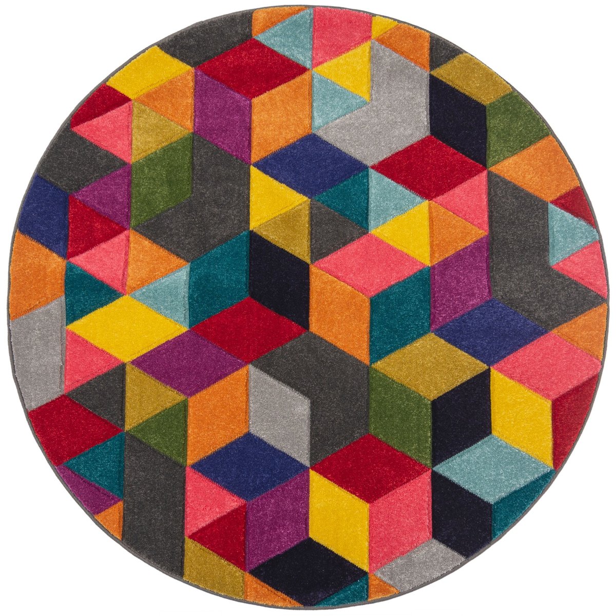 Tapis rond DYNAMIC multicolore, FLAIR RUGS
