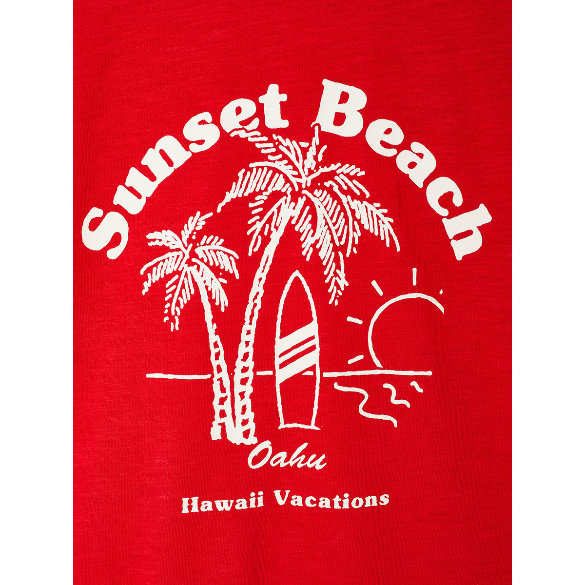 T-shirt imprimé rouge, VERTBAUDET