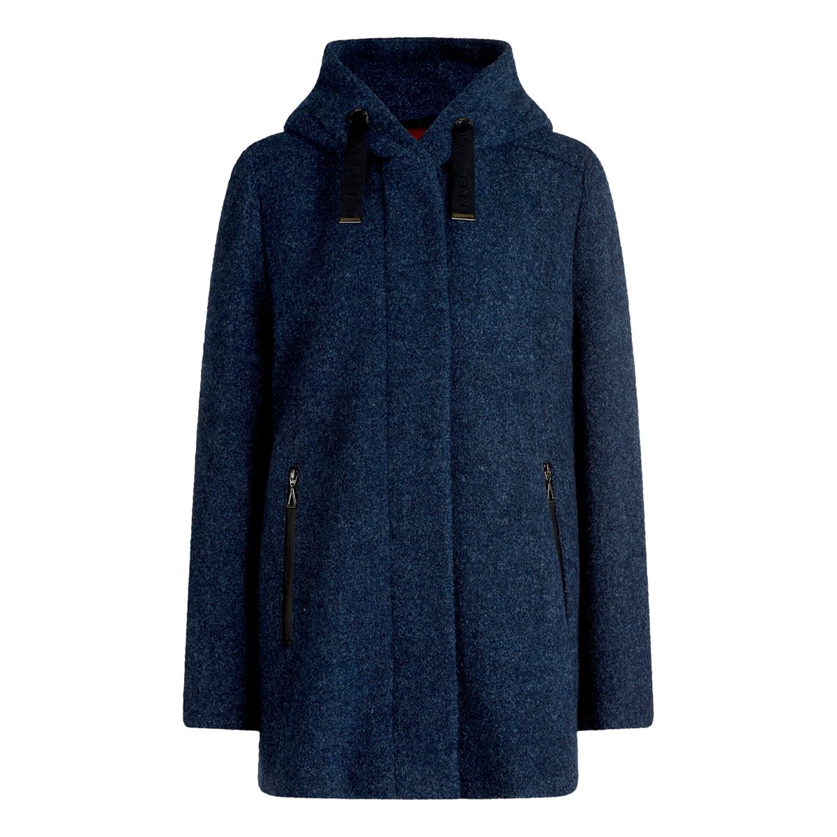 Veste en laine à capuche moonlight blue melange, GIL BRET