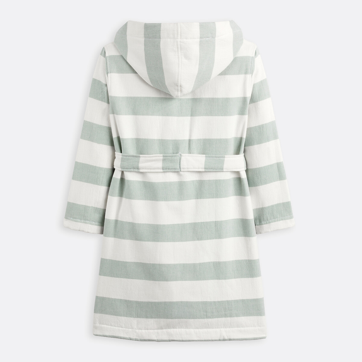 Albornoz con capucha para bebé y niño, Moana rayas verde, LA REDOUTE INTERIEURS