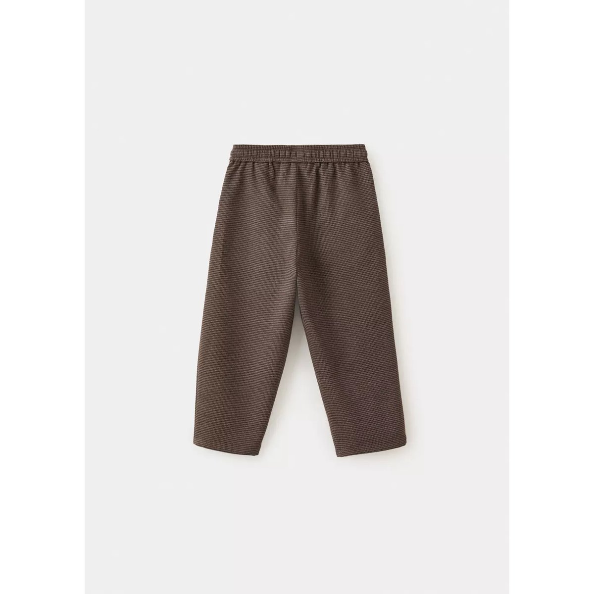 Pantalon droit à carreaux marron, MANGO BABY