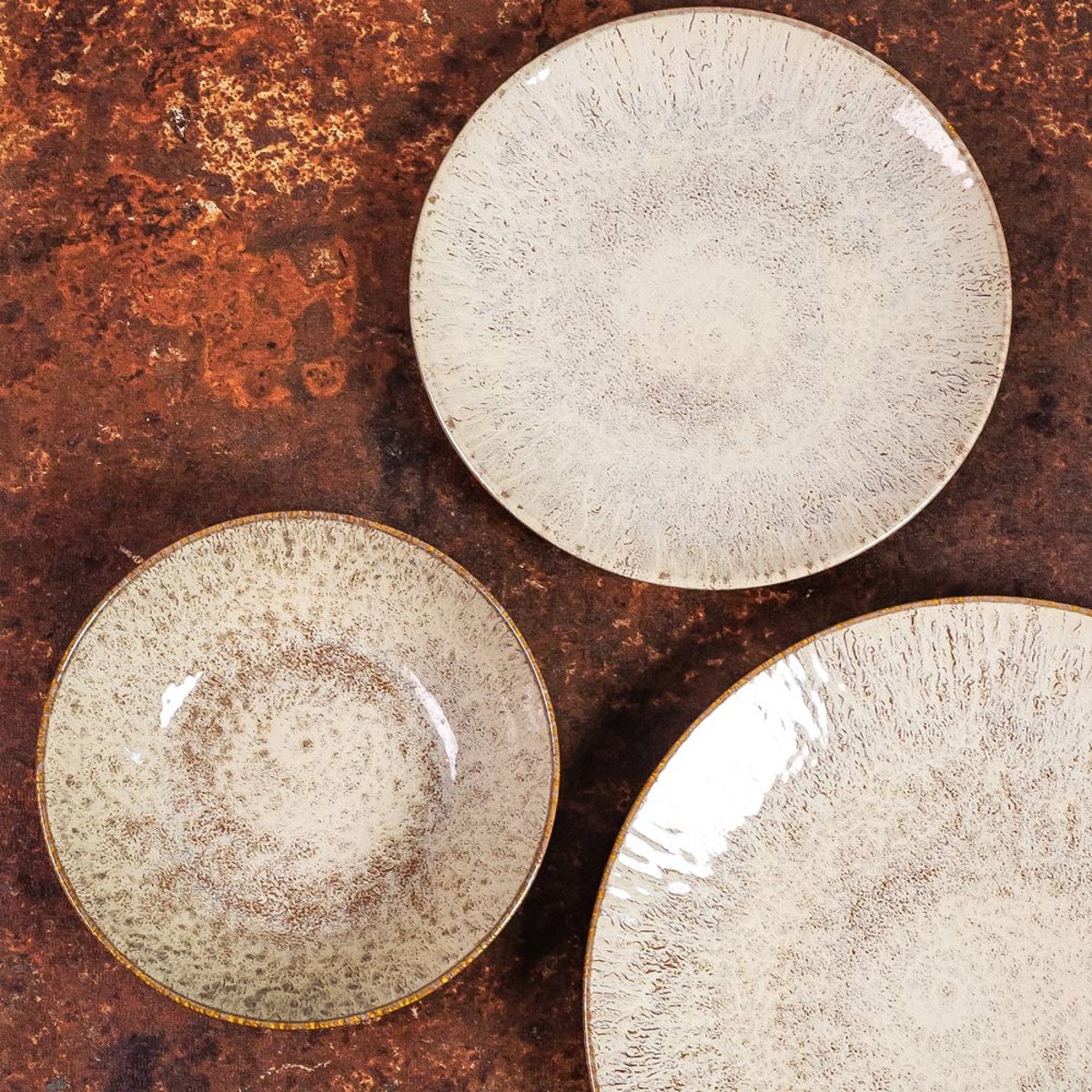 Assiette à dessert Akaris 21 cm (lot de 6) - AKARIS crème / ivoire, TABLE PASSION