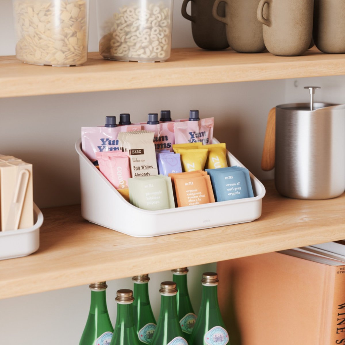 Rangement sachets de thé tisane BELLWOOD blanc, UMBRA