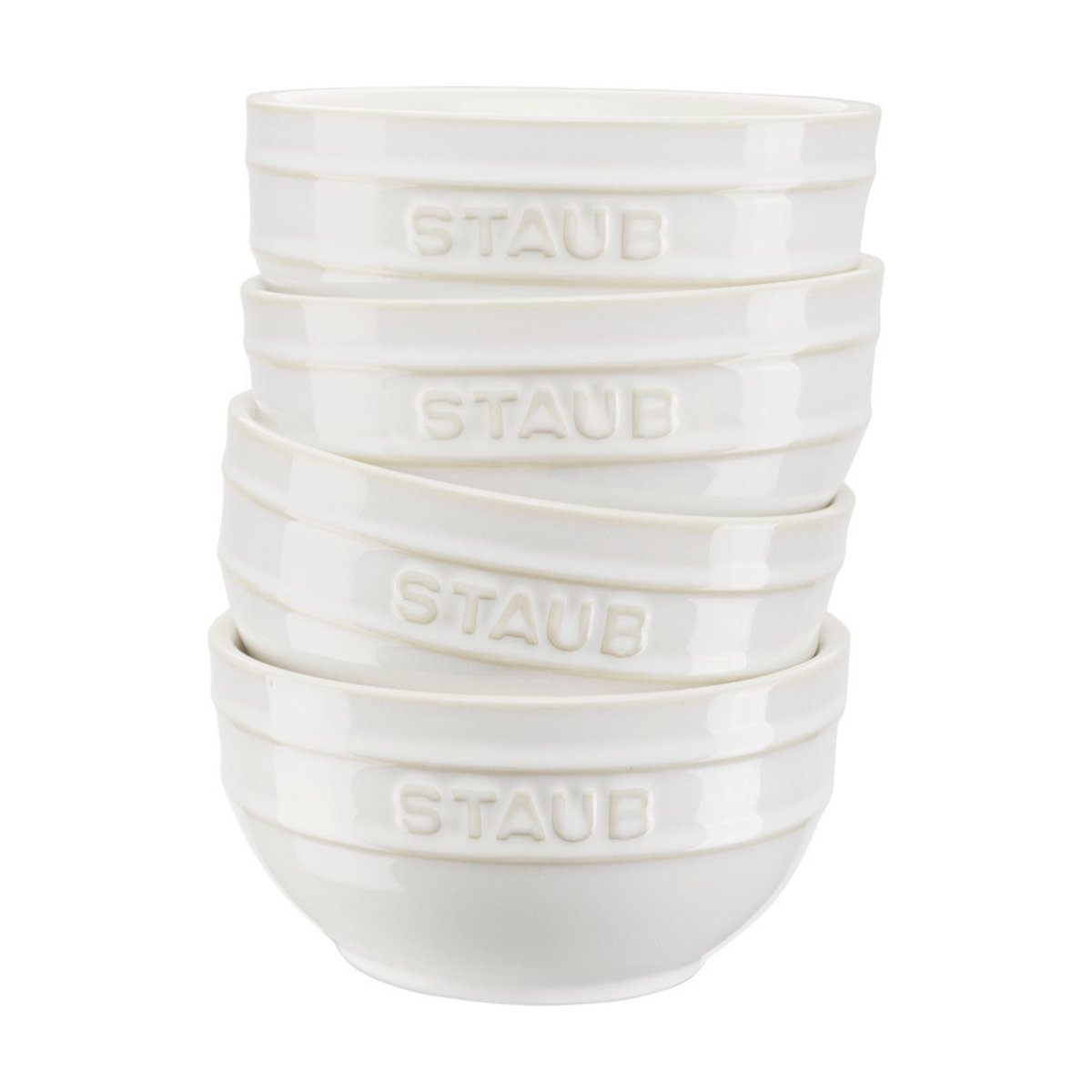 Lot de bols 12 cm / 4-pcs blanc, STAUB
